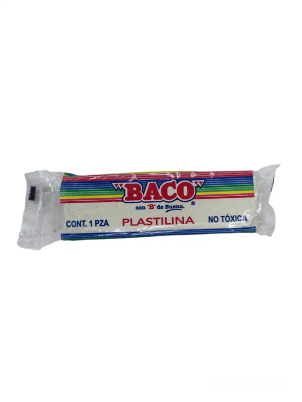 PLASTICINA BACO EN BARRA 120GR BLANCO