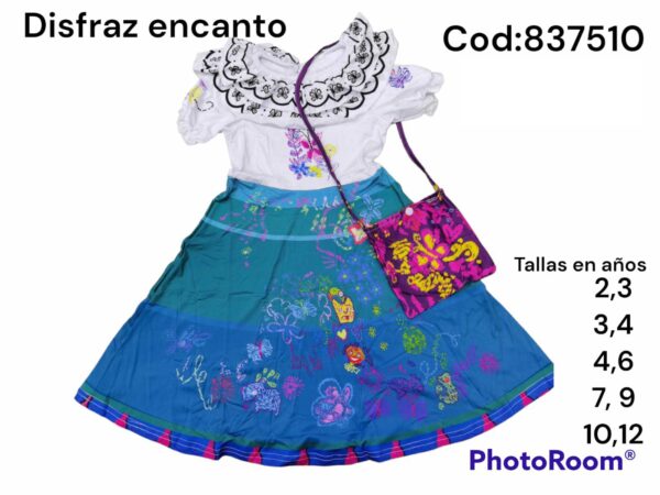 DISFRAZ ENCANTO XS,S,M,L,XL