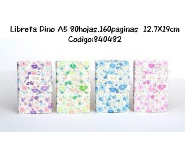 LIBRETA DINO A5 80G(112 hojas, 224 páginas)(12.7×19cm)