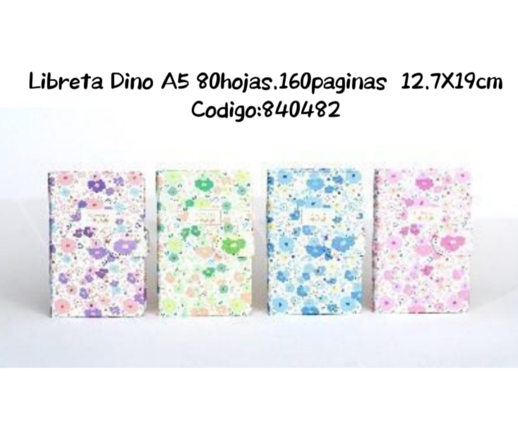 LIBRETA DINO A5 80G(112 hojas, 224 páginas)(12.7×19cm)