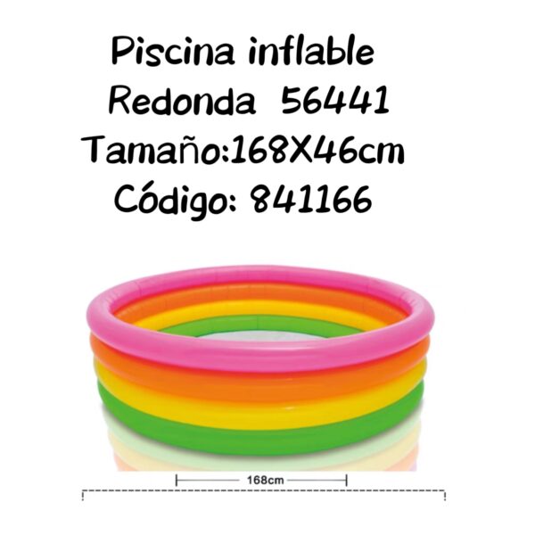 PISCINA  INFLABLE  REDONDA 56441 168X 46CM