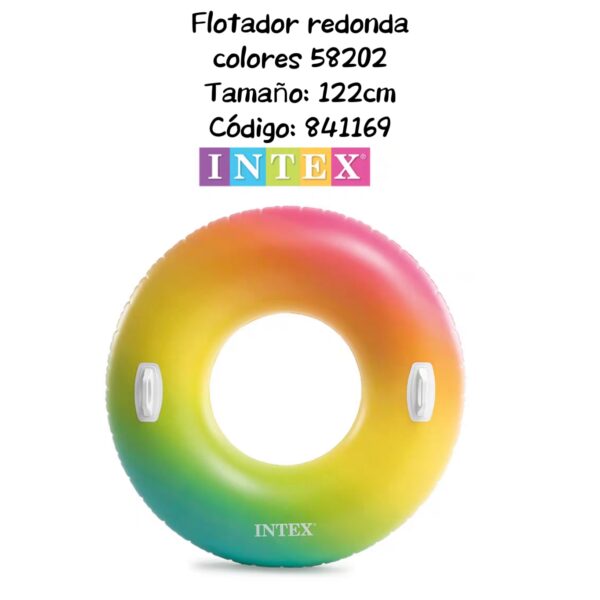 FLOTADOR REDONDA COLORES 58202 122CM