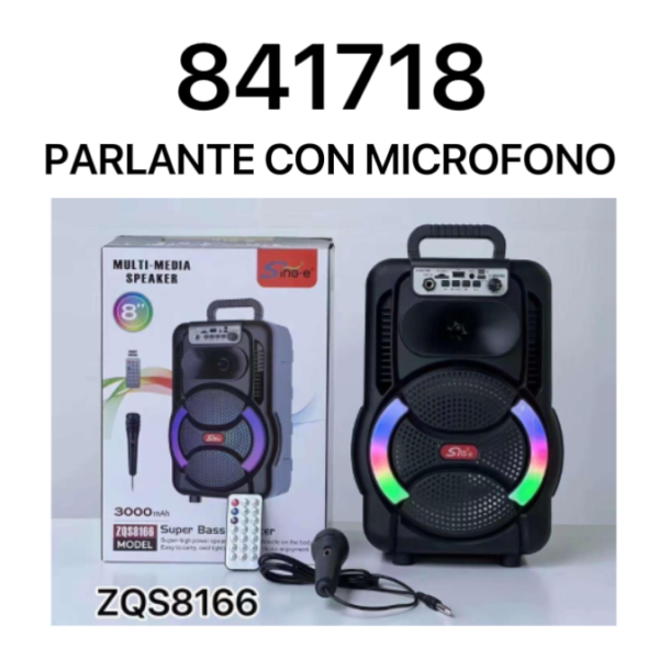 PARLANTE CON MICROFONO ZQS8166(8)