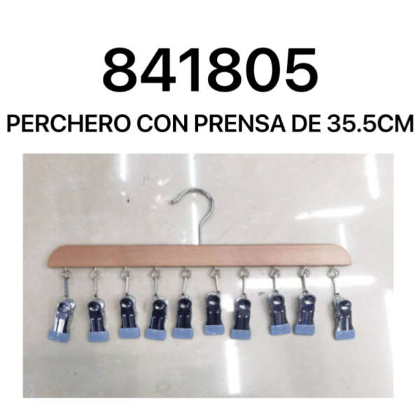 PERCHERO CON PRENSA DE 35.5CM(80)