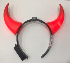 Diadema Cuernos con luces rojos (360)