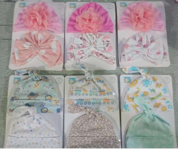 GORRO 2PCS PARA BEBE 0-6M(360)