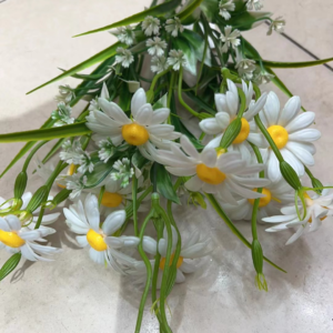 RAMO 7 GIRASOLES BLANCOS(600)