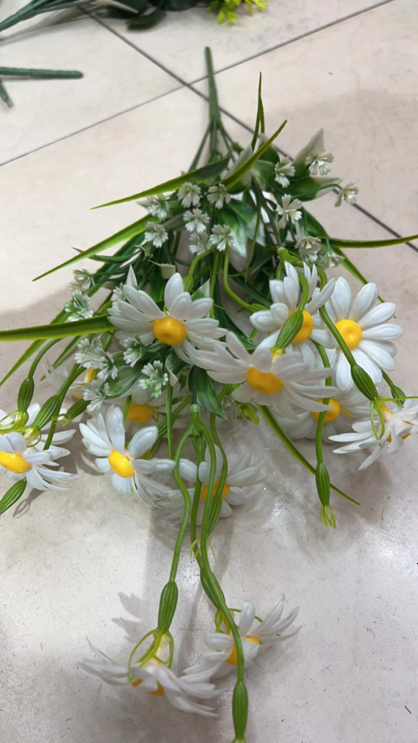 RAMO 7 GIRASOLES BLANCOS(600)
