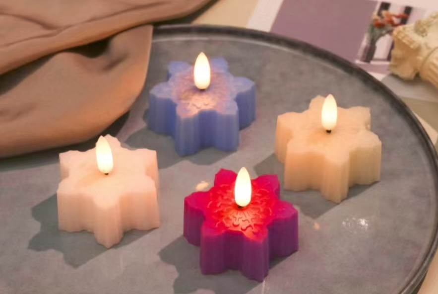 CANDELA ELECTRICA COPO NIEVE LUZ AMARILLA (960)