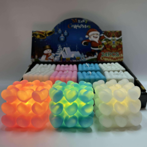 CANDELA ELECTRICA FORMA CUBO RUBICK(240)