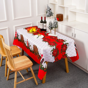 MANTEL NAVIDEÑO REDONDO 150X220CM(50)