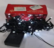 LUCES NAVIDE?AS 100LED CABLE VERDE LUZ BLANCA(100)