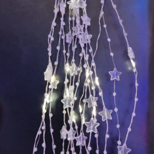 CORTINAS DE PERLA TRANSPARENTES LUZ COLOR BLANCA 3MX1M(100)