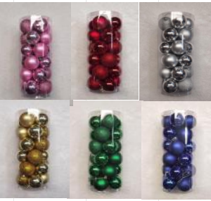 BOLAS NAVIDENAS 6CM
24PCS(30)