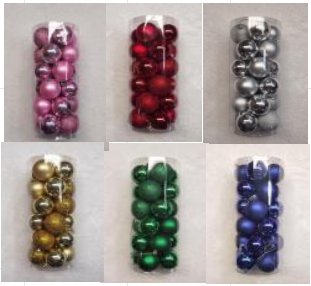 BOLAS NAVIDENAS 6CM
24PCS(30)