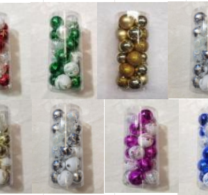 BOLAS NAVIDENAS 6CM
24PCS(30)