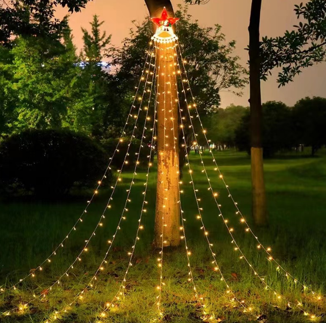 MALLA DE LUCES CON CAMPANA COLOR BLANCA(30)