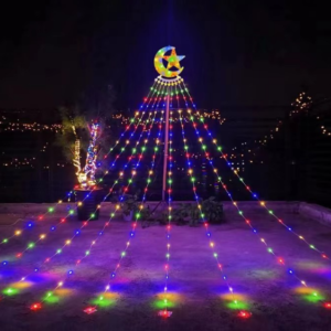 MALLA DE LUCES CON ESTRELLA COLOR BLANCA(30)