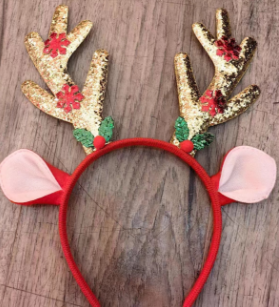DEADEMA NAVIDENA RENO ROJA CON DORADO(600)