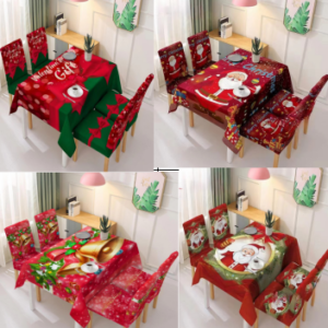 SET PARA MESA 1 MANTEL 150*220CM + 6 FUNDAS PARA SILLAS altura del respaldo 48-58 cm, ancho 38-45 cm, largo 38-45 cm(24)