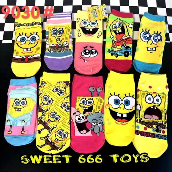 MEDIAS CORTAS DE BOB ESPONJA 9030#(1200)