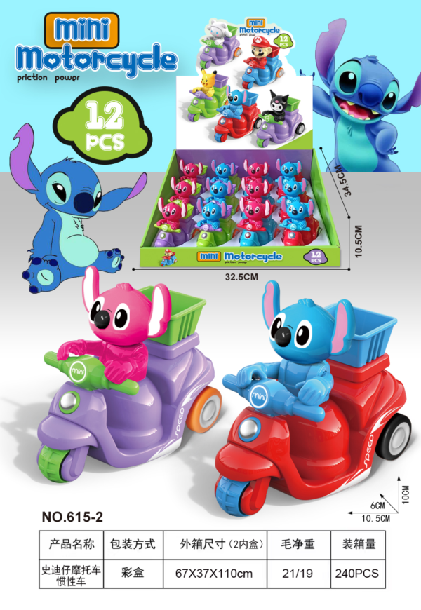 JUGUETE MOTOCICLETA DE COLECCION STICH 615-2(240)