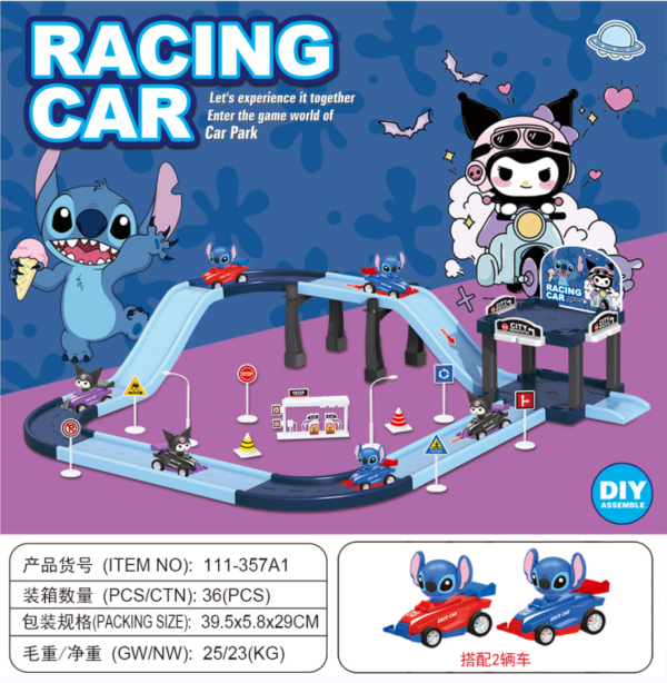 PISTA PARA CARRO STICH 36PCS(36)