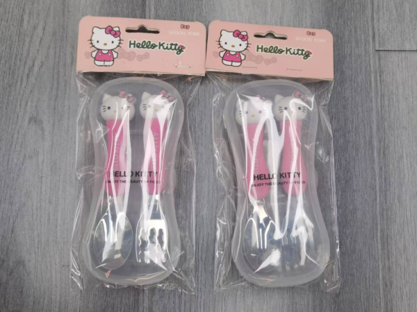 SET CUCHARA-TENEDOR HELLO KITTY(240)