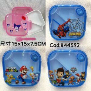 TAZA ALMUERZO ANIMADA 15*15*7.5cm WK(120)