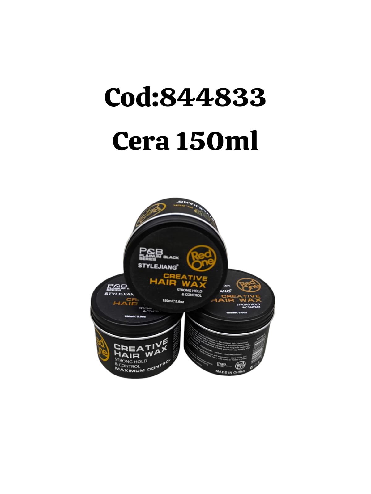 CERA CABELLO ENVASE NEGRO 150ML RED ONE(120) - Image 2