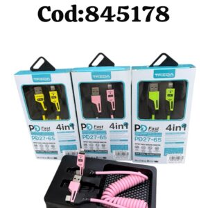 CABLE DE CARGA 4 EN 1 1.5 MTRS  27W+66W  CA-894  (240)