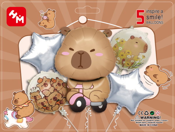 SET BOLA CAPYBARA  PARA FIESTA (600)
