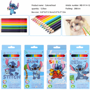 CAJITA 12 LAPICES COLORES STICH(288)