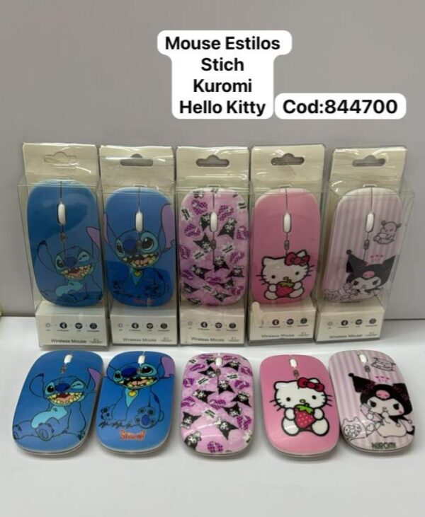 MOUSE ESTILO STICH-KUROMI-HELLO KITTY(240)