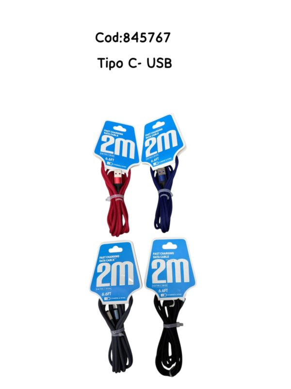 CABLE 2M USB A TIPO C(504)
