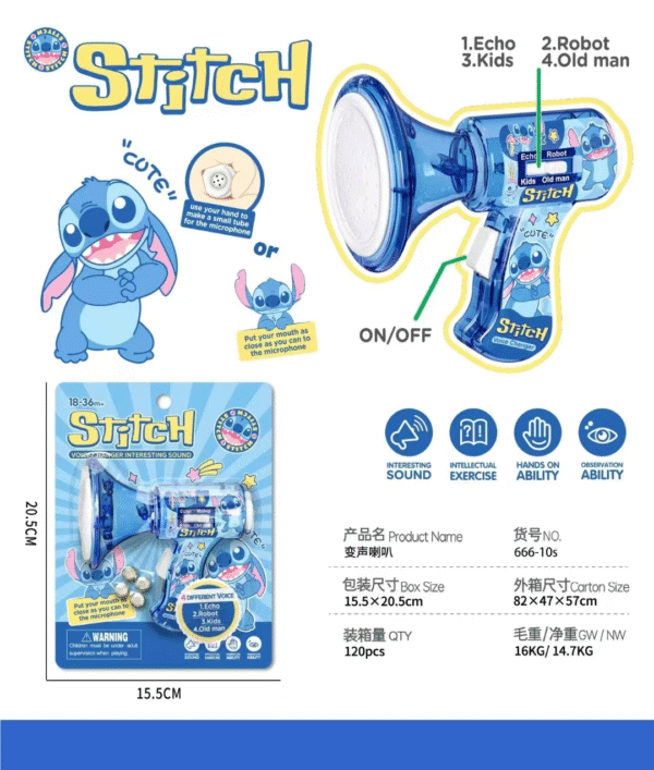 JUGT MEGAFONO PORTATIL  STICH (120)