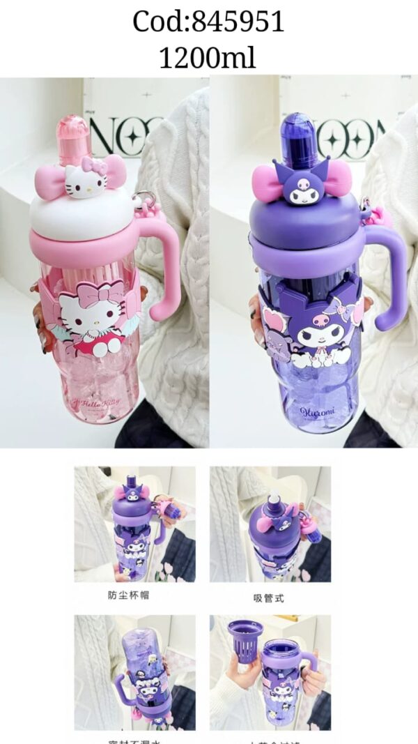 BOTELLA KUROMI/KITTY 1200ML A-3220(24)