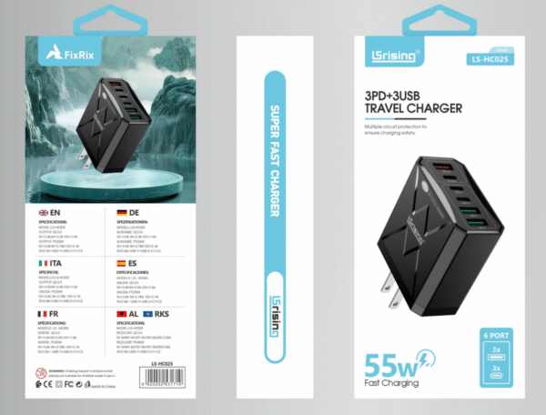 ADAPTADOR 3A+3C  LS-HC025(240)