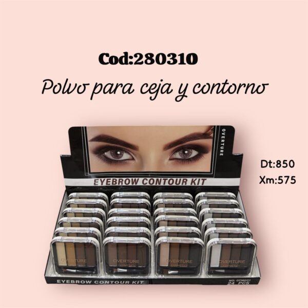 Polvo para cejas y contorno + brocha(576)