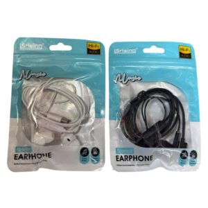 Auriculares tipo c, colores negro y blanco surtidos, en bolsa (1200)