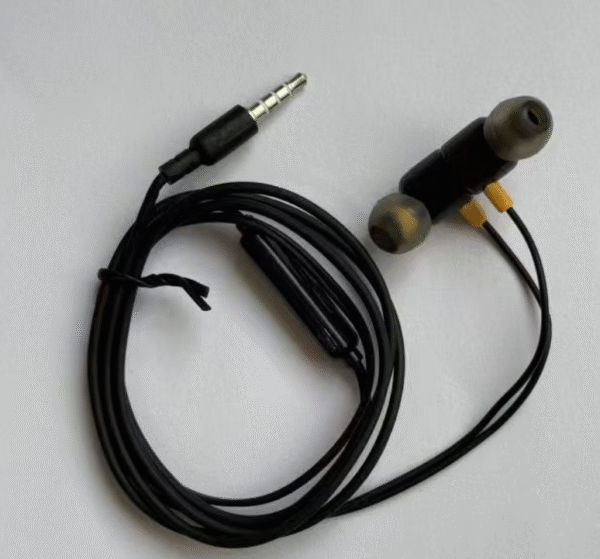 Auriculares con conector de 3.5 mm, color negro, en bolsa (1200)