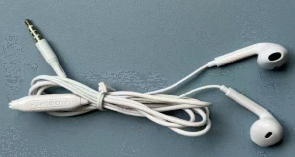 Auriculares con conector de 3.5 mm, color blanco, en bolsa (1200)