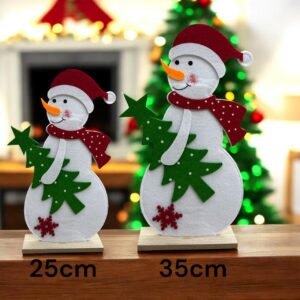 Decorativos estatico muneco de nieve 25cm UNIDAD  (192)