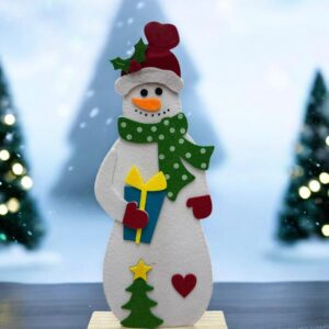 Decorativos estatico muneco de nieve 35cm UNIDAD  (144)