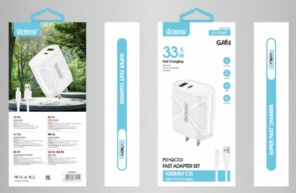 CARGADOR 33W USB A IPHONE LS-CC047(240)