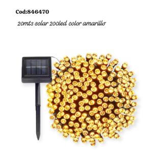 Luz navidena 5mts luces amarillo(100)