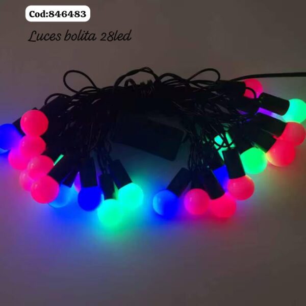 LUCES BOLITA 28 LED  (100)