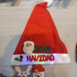 GORRO CON LUZ NAVIDENO(600)